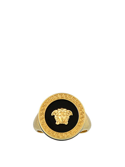Anello Con Greca E Testa Di Medusa In Ottone