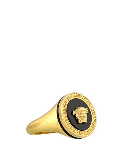 Anello Con Greca E Testa Di Medusa In Ottone