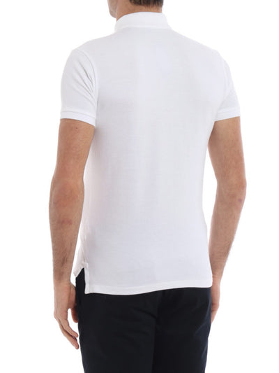 Polo In Cotone Piqué Bianco