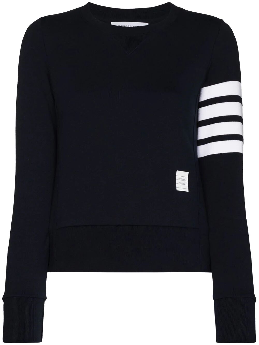 Pullover Sweatshirt With Engineered 4 Bar In Classic Loopback