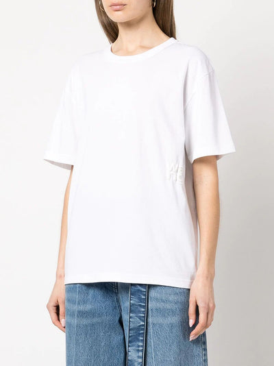 Essential Jersey Short Sleeve Tee With Puff Logo And Bound Neck