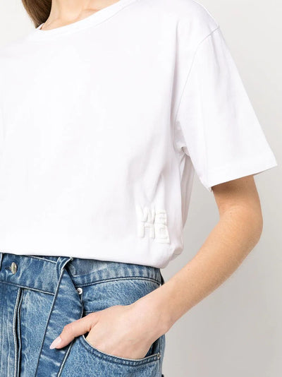 Essential Jersey Short Sleeve Tee With Puff Logo And Bound Neck