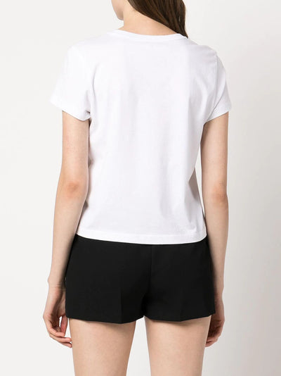 Essential Jersey Shrunk Tee With Puff Logo And Bound Neck