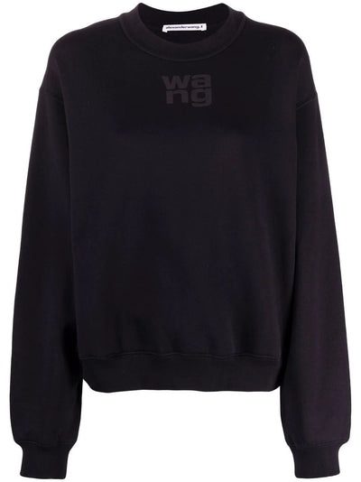 Essential Terry Crew Sweatshirt With Puff Paint Logo