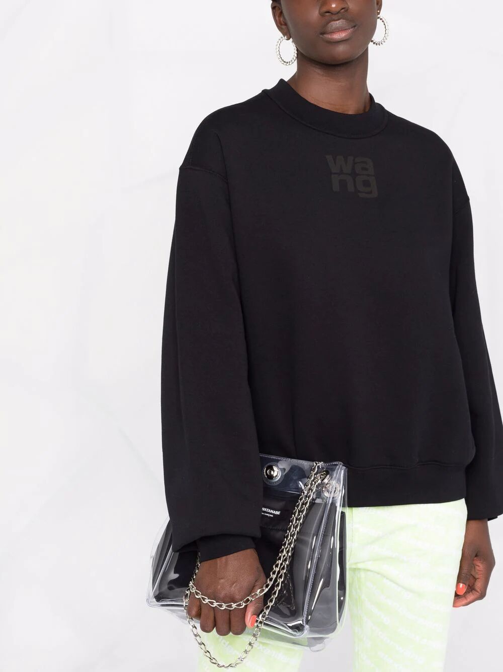 Essential Terry Crew Sweatshirt With Puff Paint Logo