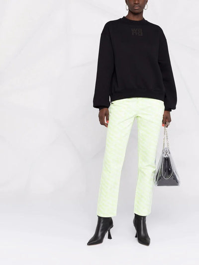 Essential Terry Crew Sweatshirt With Puff Paint Logo