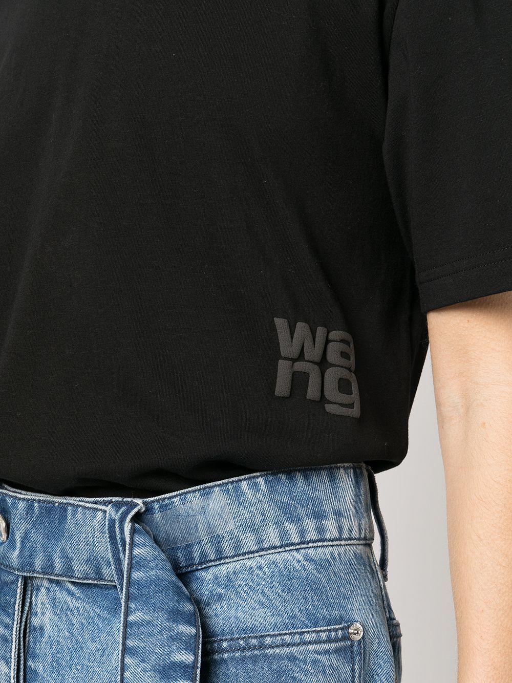 Essential Jersey Short Sleeve Tee With Puff Logo And Bound Neck