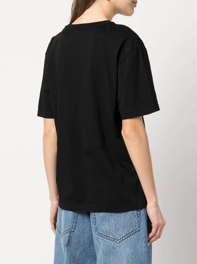 Essential Jersey Short Sleeve Tee With Puff Logo And Bound Neck