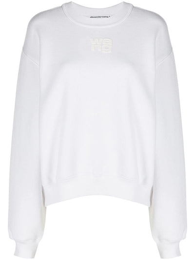 Essential Terry Crew Sweatshirt With Puff Paint Logo