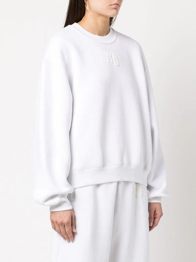 Essential Terry Crew Sweatshirt With Puff Paint Logo