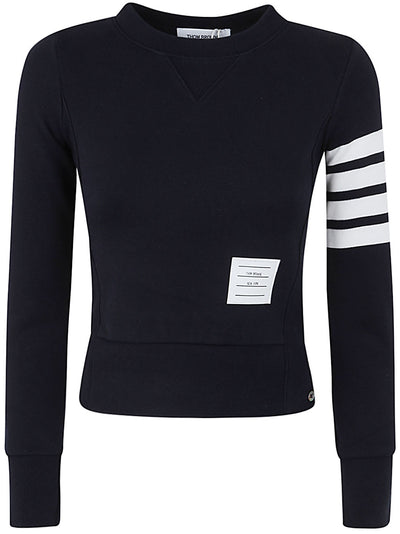 Pullover Sweatshirt With Engineered 4 Bar In Classic Loopback