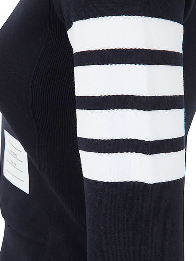 Pullover Sweatshirt With Engineered 4 Bar In Classic Loopback