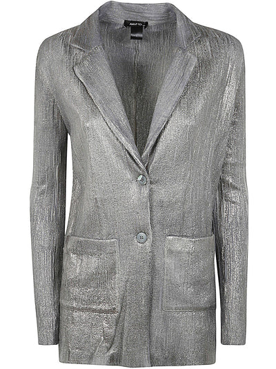 Wrinkled Stich Rever Jacket With Lamination