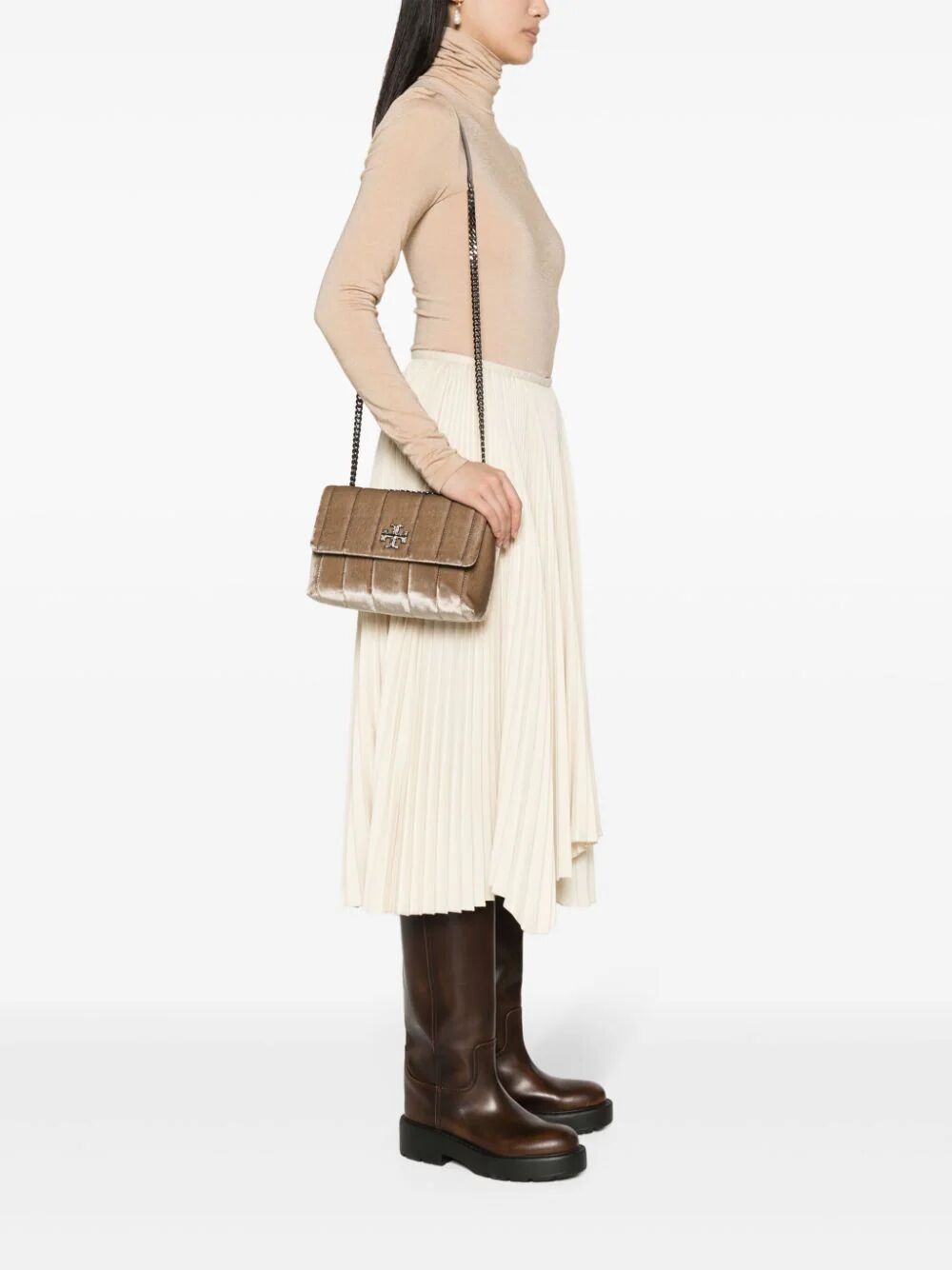 Kira Velvet Small Convertible Shoulder Bag