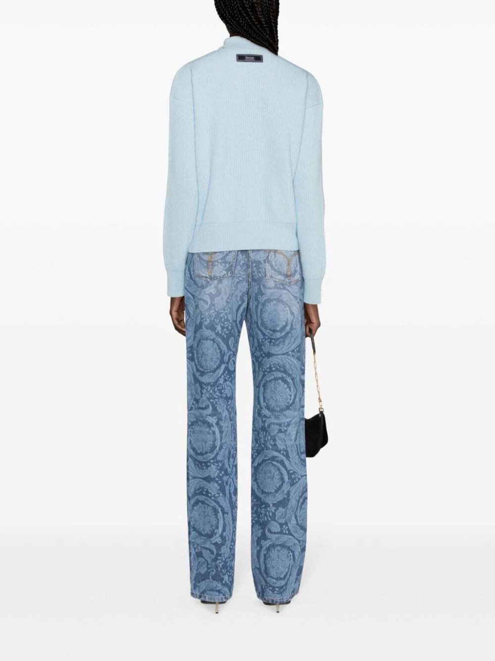 Pant Denim Laser Stone Wash Baroque Series Denim Fabric With Special Treatment