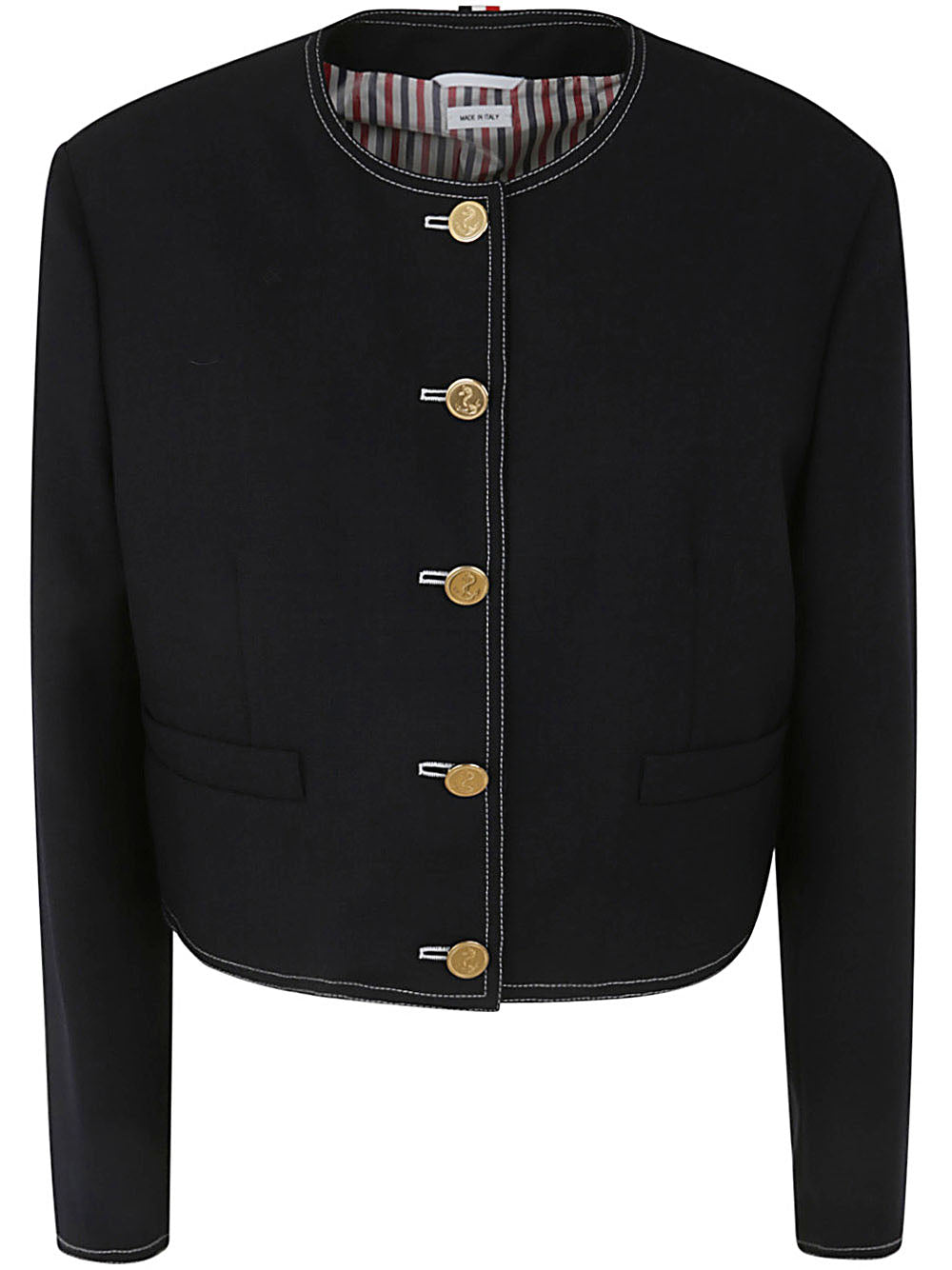 Box Pleat Cardigan Jacket In 2ply Fresco