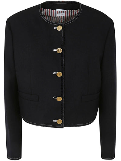 Box Pleat Cardigan Jacket In 2ply Fresco