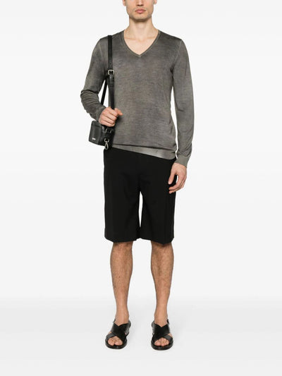 Camouflage Effect V Neck Pullover