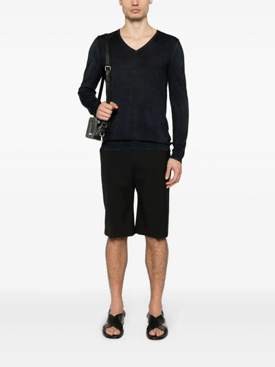 Camouflage Effect V Neck Pullover