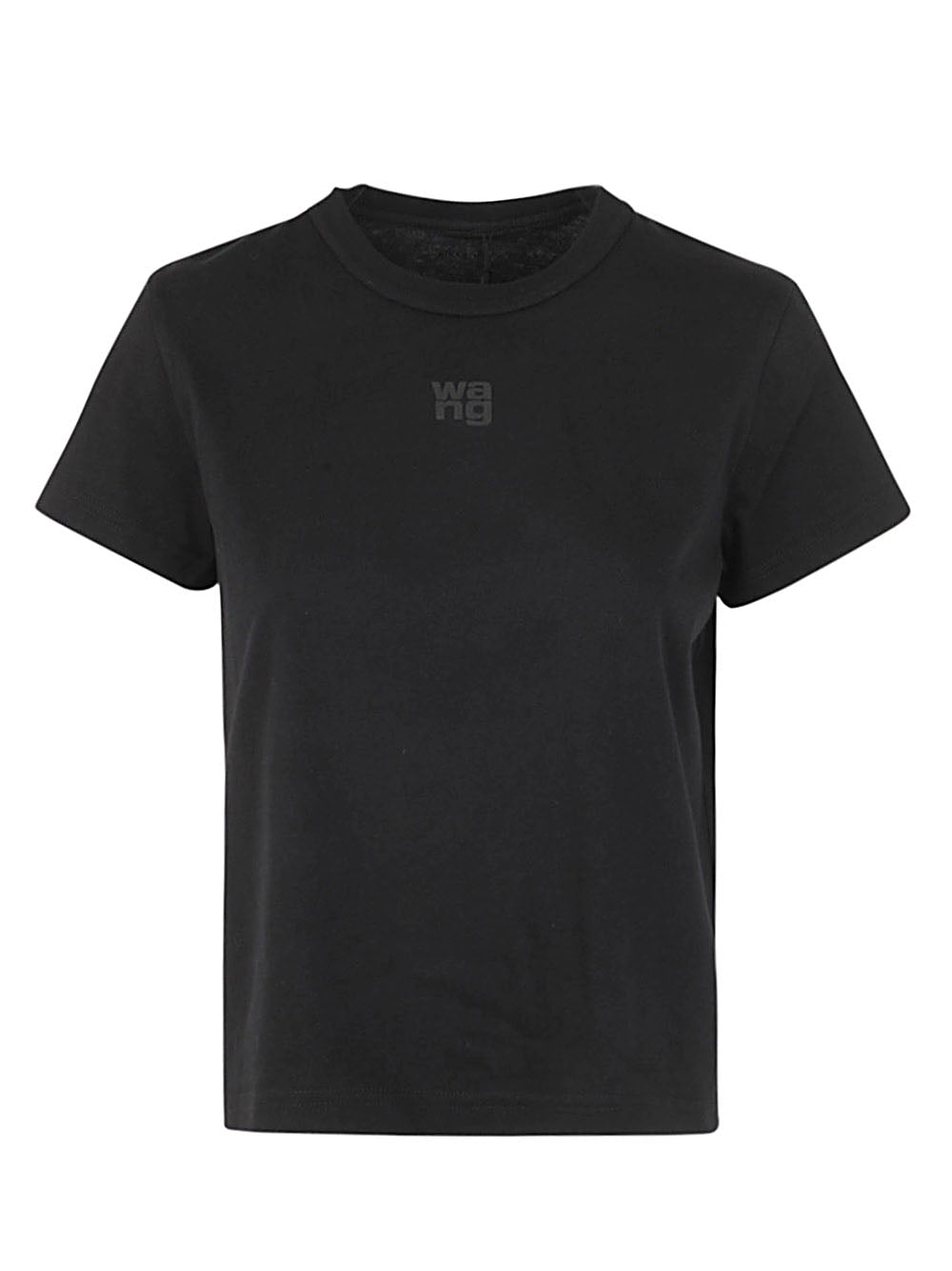 Essential Jersey Shrunk Tee With Puff Logo And Bound Neck