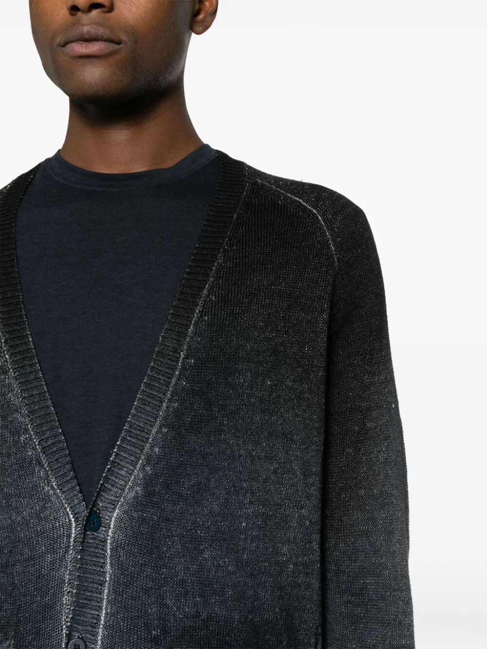 V Neck Cardigan With Shadows