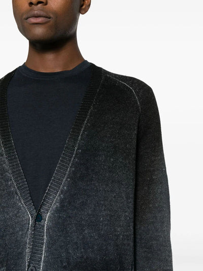 V Neck Cardigan With Shadows