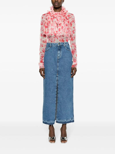Denim Long Skirt