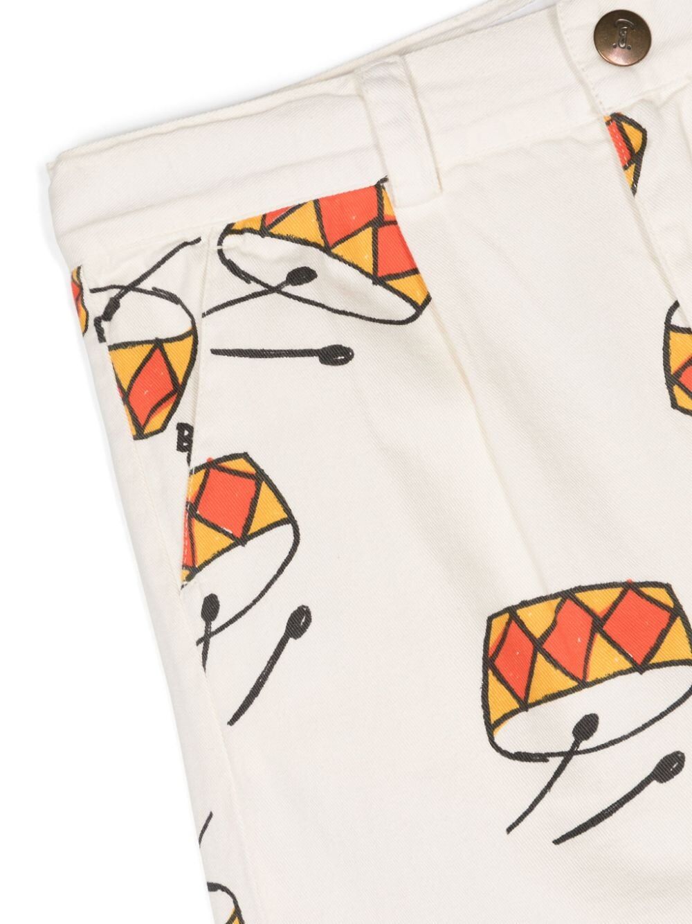 Play The Drum All Over Denim Shorts