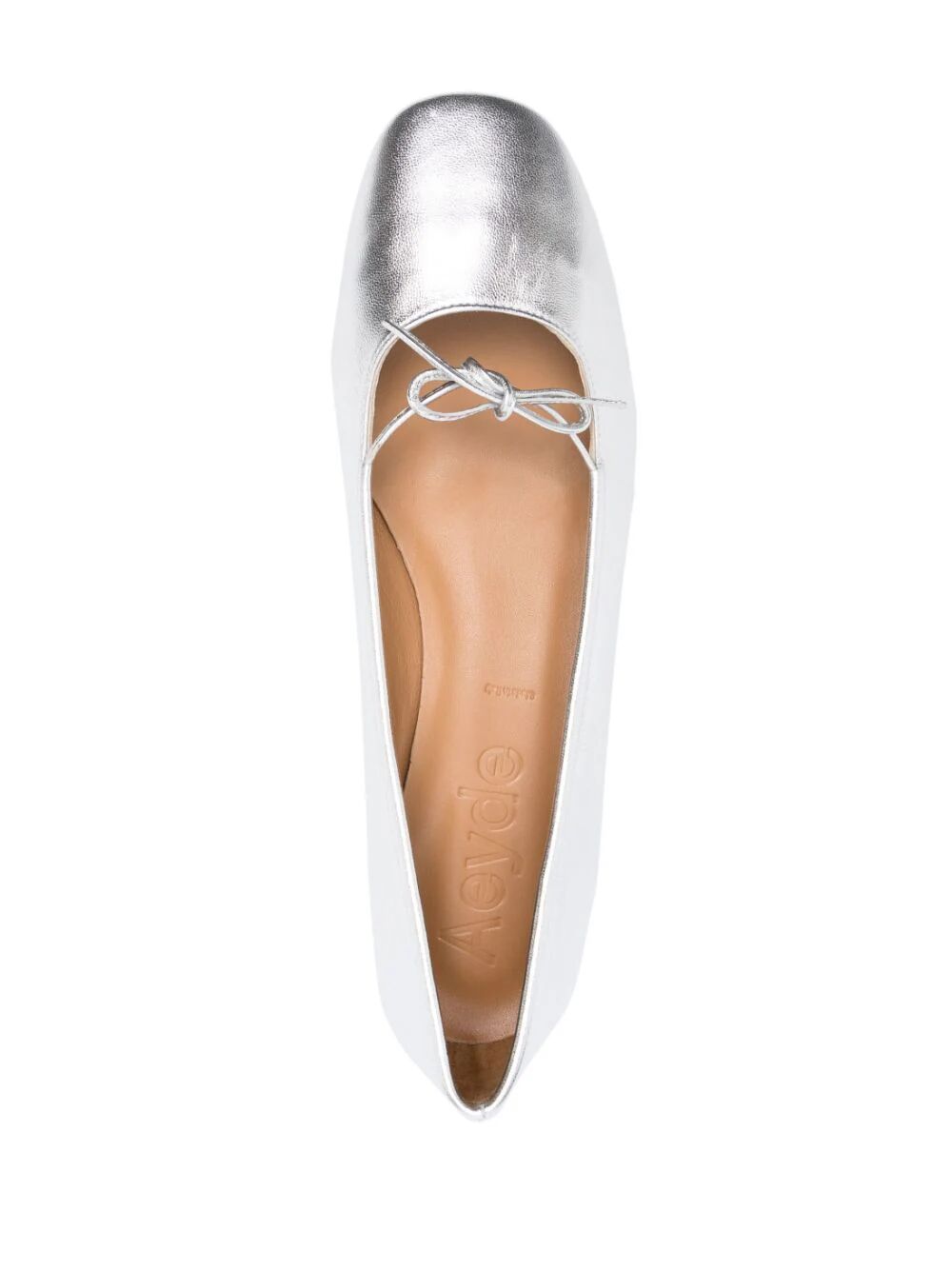 Darya Laminated Nappa Leather Silver Shoes