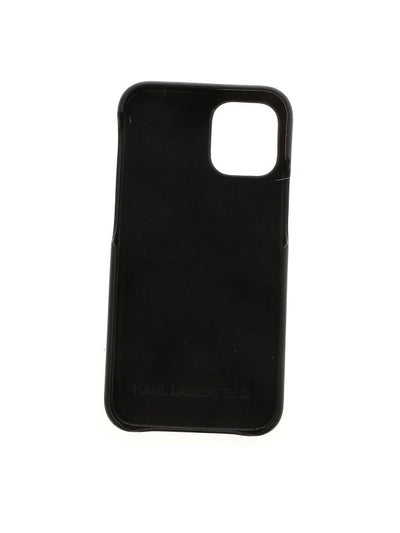 Cover Iphone 12mini Karl E Choupette Nera