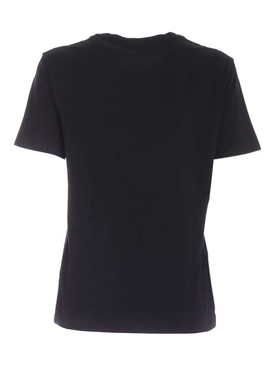T-shirt Con Logo In Velluto Nera