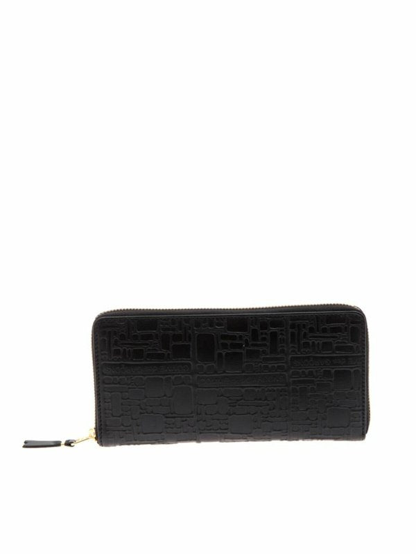 Portafoglio Embossed Logo Nero