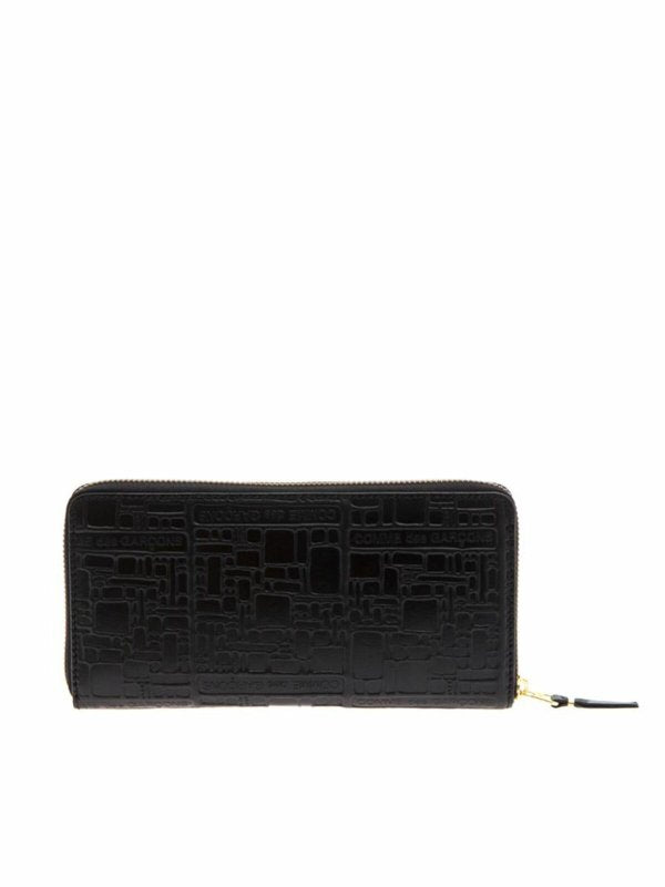 Portafoglio Embossed Logo Nero