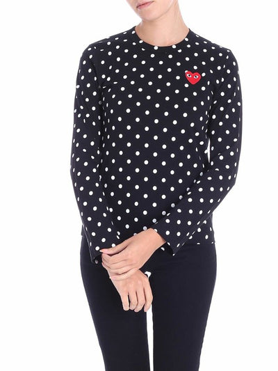 T-shirt Nera Red Heart Dot