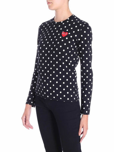 T-shirt Nera Red Heart Dot