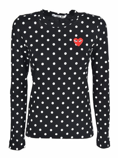 T-shirt Nera Red Heart Dot