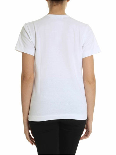 T-shirt Bianca Con Cuore Rosso
