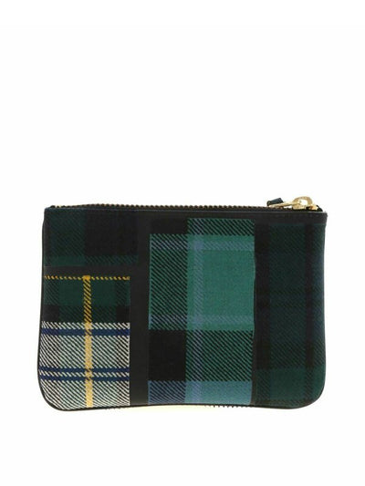 Pochette Verde E Blu Motivo Tartan