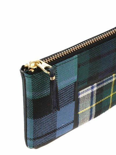 Pochette Verde E Blu Motivo Tartan