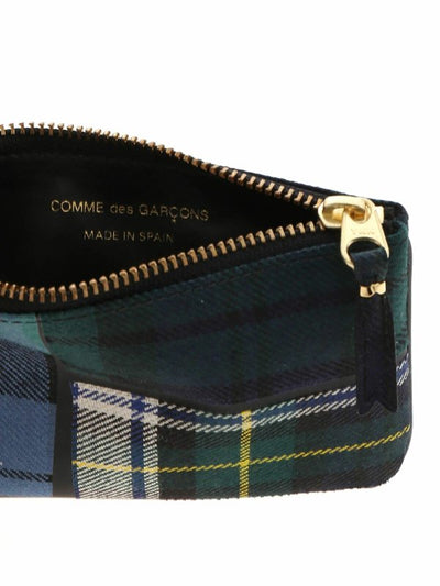 Pochette Verde E Blu Motivo Tartan