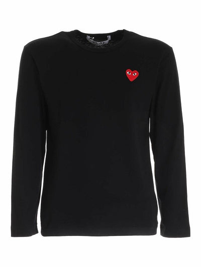 T-shirt Manica Lunga Nera Logo Heart