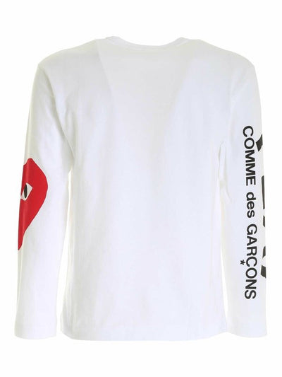 T-shirt Manica Lunga Bianca Logata