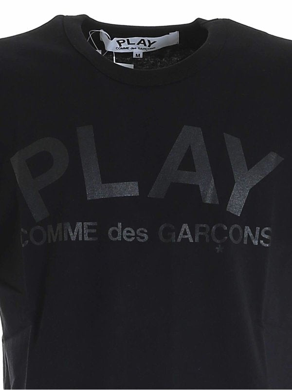 T-shirt Nera Con Stampa Logo Nera