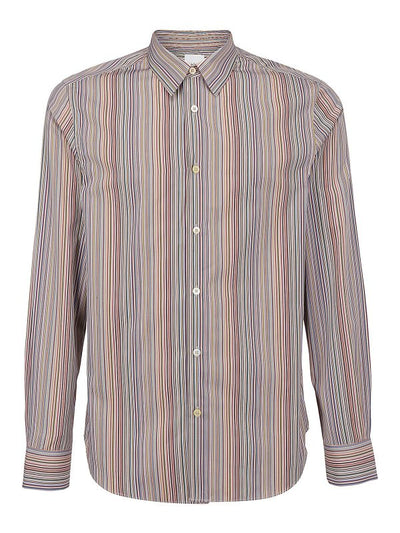 Camicia Multicolore A Righe In Cotone