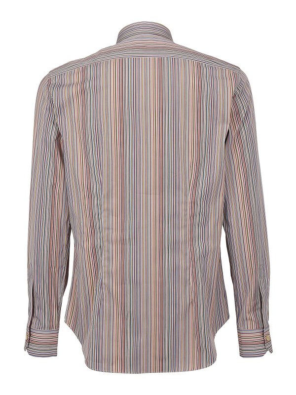 Camicia Multicolore A Righe In Cotone