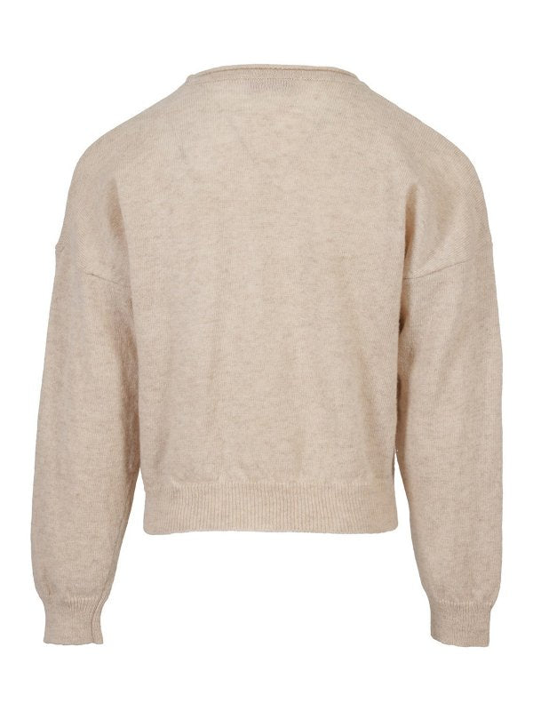Maglione Con Cerbiatto Intarsiato