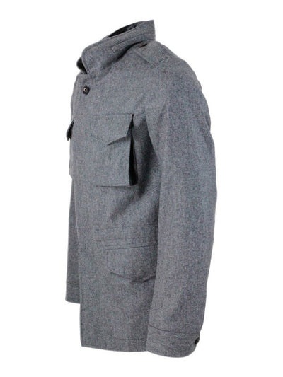 Field Jacket In Lana