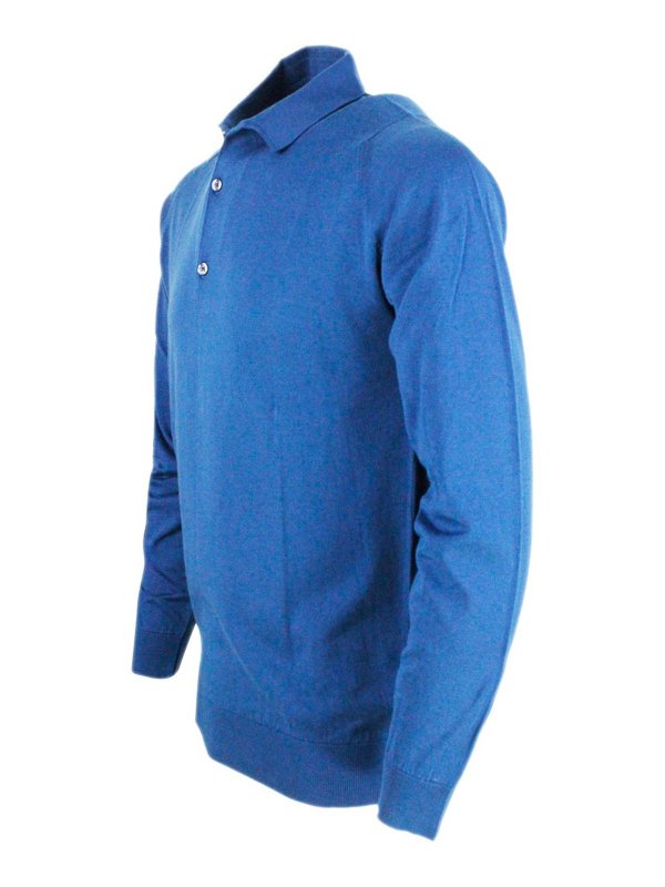 Polo In Cotone A Maniche Lunghe