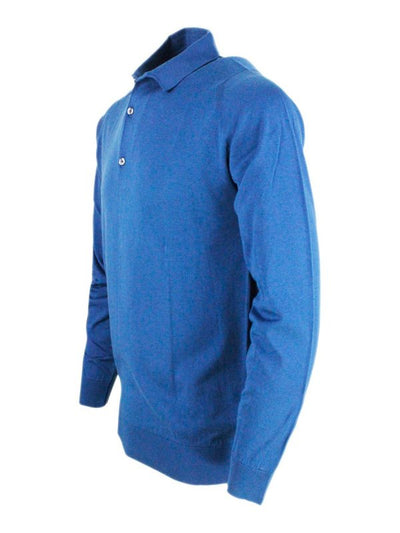 Polo In Cotone A Maniche Lunghe