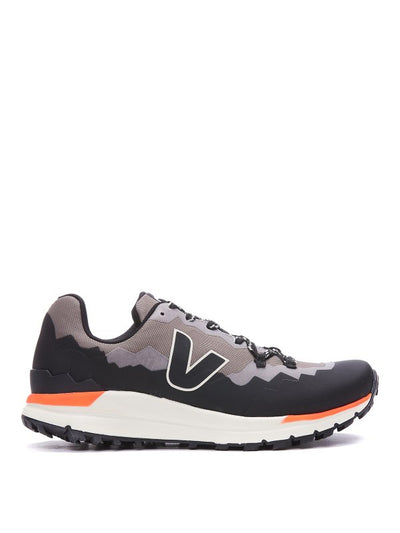 Sneakers Con Logo Nero E Grigio
